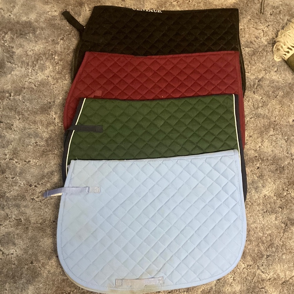 Set of Quilted Saddle Pads